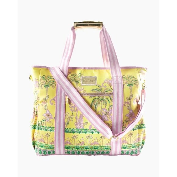 Lilly Pulitzer Insulated Cooler Tote  & Zipper Pouch Tropical Oasis Large NWOT - Picture 1 of 2